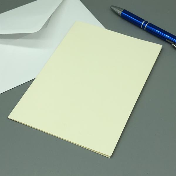 Karte A6 Papier Grußkarten elfenbein